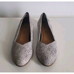 Toms Julie Macadamia Women's Mini Cheetah Print Suede Flat Slip On Loafers Sz 6